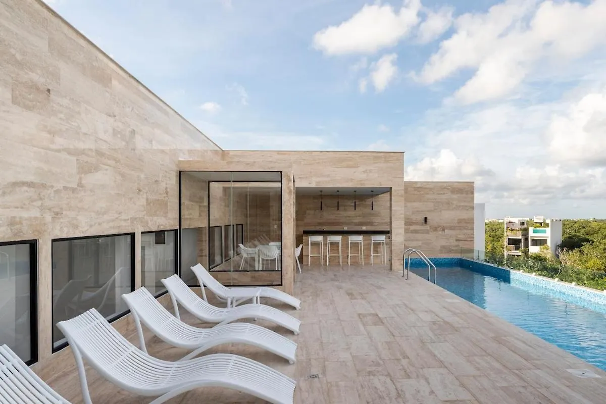 Brand New Studio With King Bed And Rooftop Pool Tulum Apartament