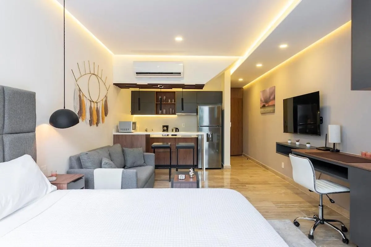 Brand New Studio With King Bed And Rooftop Pool Tulum Apartament
